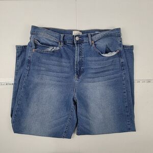 Nicole Miller nomad super high rise balloon leg jeans 3452 womens blue denim 10